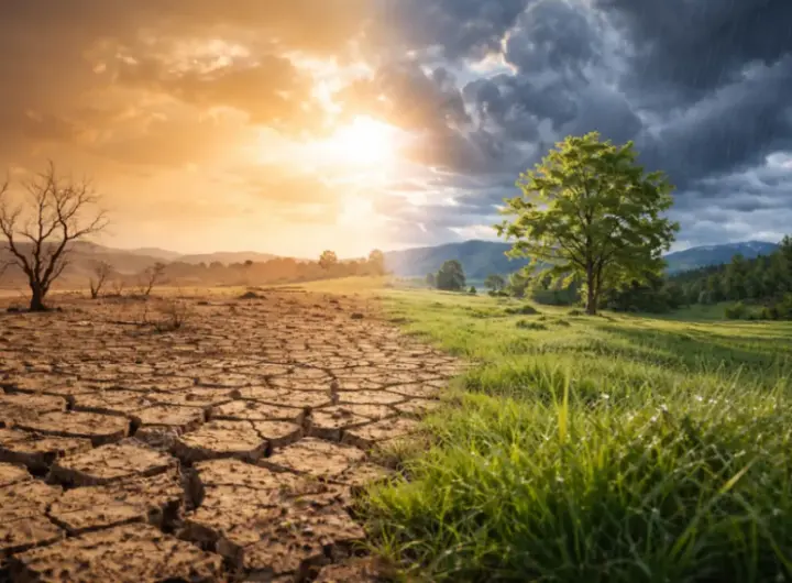 Contrasto tra siccità e pioggia
