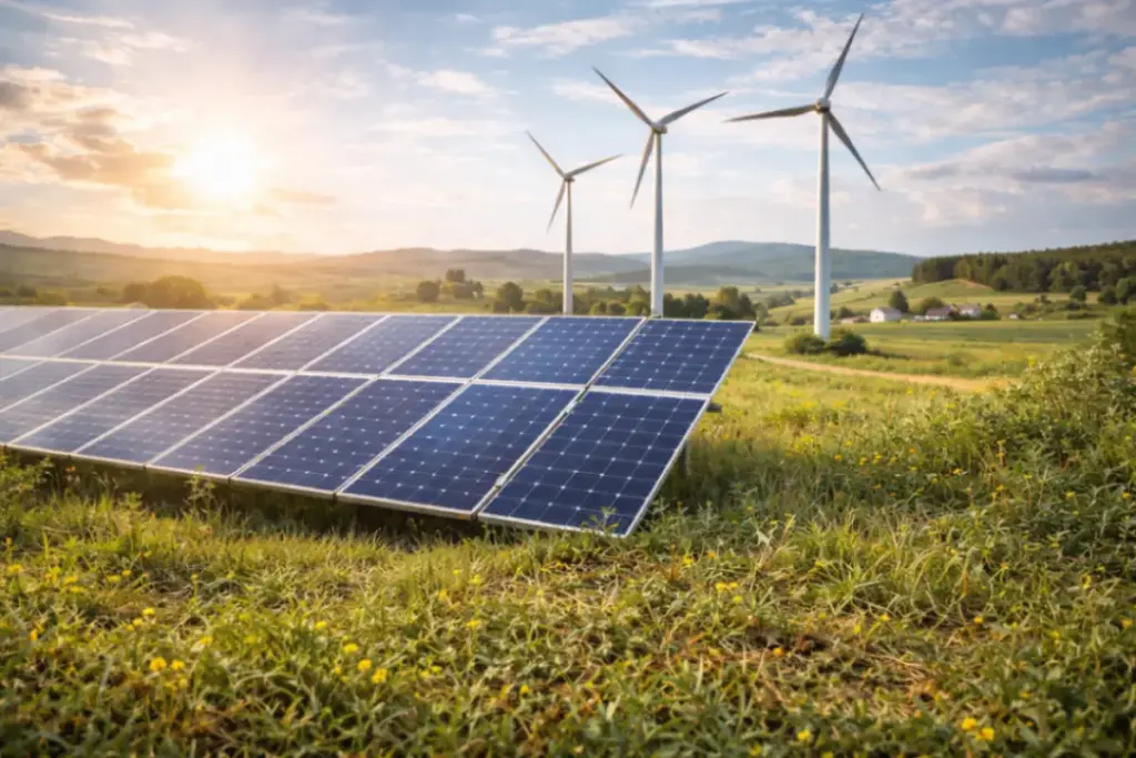 Pannelli solari e pale eoliche